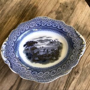 Antique Ridgeway Blue White Porcelain “Byzantium” Dish